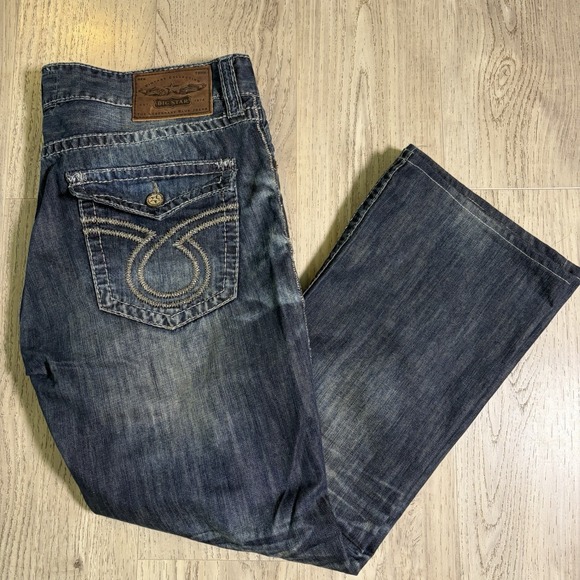 Big Star Other - Big‎ Star Mens Orion Straight LegJeans Limited Vtg Buckle Size 40R Distressed